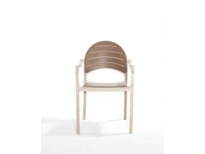 Градински стол SENZA (капучино/пустинно кафе)